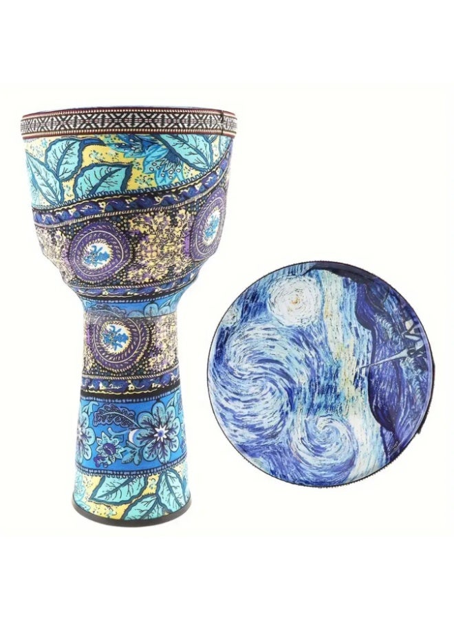 ميغاريا طبلة يد جيمبي الأفريقية - طبلة إيقاعية احترافية مقاس 8 بوصة للبالغين - Image 1